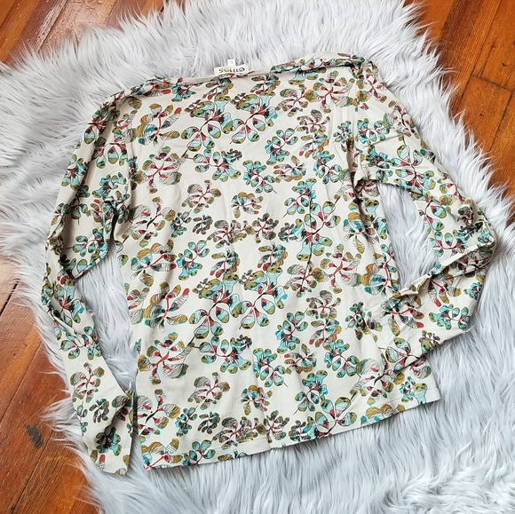 Ethos Paris Flowered Long Sleeve T-shirt/Sweater L - Picture 5 of 5